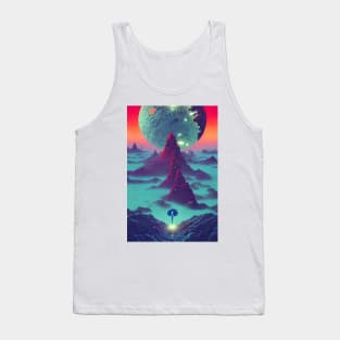 Ice Moon Over Red Spires Tank Top